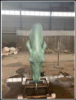 大型銅馬頭雕塑發貨